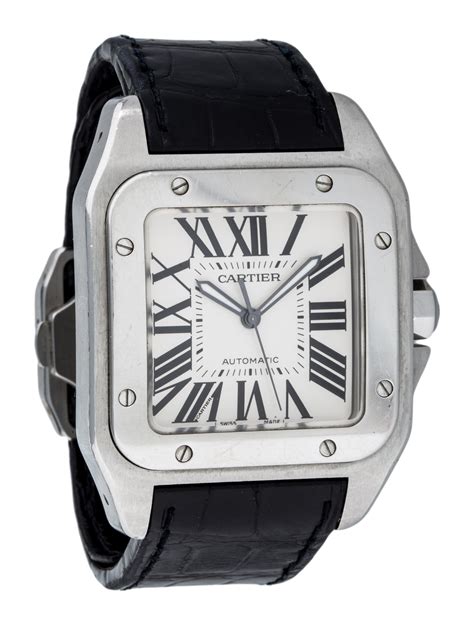 cartier santos 100 xl black|cartier santos 100 xl price.